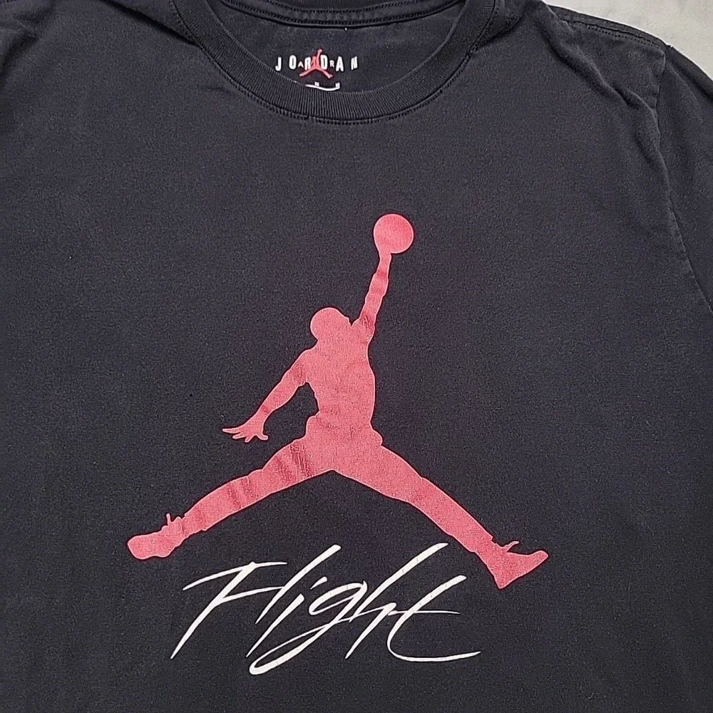 Jordan Shirt Men Medium Black 363277-00A Jumpman Flight Graphic Tee Short Sleeve